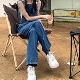 裾スリットデニムサロペット 春 夏 | SHEENA  | 詳細画像13 