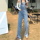 裾スリットデニムサロペット 春 夏 | SHEENA  | 詳細画像16 