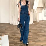 裾スリットデニムサロペット 春 夏 | SHEENA  | 詳細画像2 