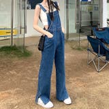 裾スリットデニムサロペット 春 夏 | SHEENA  | 詳細画像3 