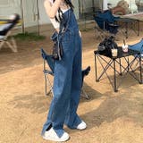 裾スリットデニムサロペット 春 夏 | SHEENA  | 詳細画像6 