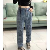 レタリングロゴプリントデニムパンツ 春 夏 | SHEENA | 詳細画像12