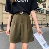 モカ | さらさら涼感生地タックショートパンツ 春 夏 | SHEENA