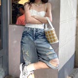 ダメージハーフルーズデニムパンツ 春 夏 | SHEENA | 詳細画像10