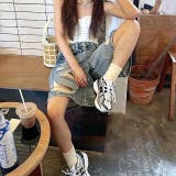 ダメージハーフルーズデニムパンツ 春 夏 | SHEENA | 詳細画像13