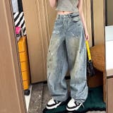 ペイント加工デニムワイドパンツ 春 夏 | SHEENA  | 詳細画像15 