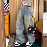 ペイント加工デニムワイドパンツ 春 夏 | SHEENA  | 詳細画像16 