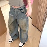 ペイント加工デニムワイドパンツ 春 夏 | SHEENA  | 詳細画像17 
