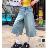 デニムルーズハーフパンツ バミューダパンツ 春 | SHEENA | 詳細画像1