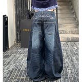 バック刺しゅうロゴルーズワイドデニムパンツ 春 夏 | SHEENA  | 詳細画像13 