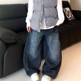 バック刺しゅうロゴルーズワイドデニムパンツ 春 夏 | SHEENA  | 詳細画像14 