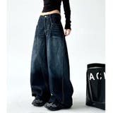 バック刺しゅうロゴルーズワイドデニムパンツ 春 夏 | SHEENA  | 詳細画像19 