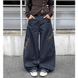 レオパード柄アクセントポケットデニムカーブパンツ ワイドパンツ 春 | SHEENA | 詳細画像10