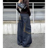 レオパード柄アクセントポケットデニムカーブパンツ ワイドパンツ 春 | SHEENA | 詳細画像11