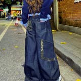 レオパード柄アクセントポケットデニムカーブパンツ ワイドパンツ 春 | SHEENA | 詳細画像18