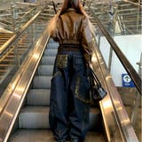 レオパード柄アクセントポケットデニムカーブパンツ ワイドパンツ 春 | SHEENA | 詳細画像19