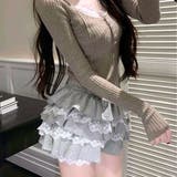 レース×スウェットティアードフリルミニスカパン 春 夏 | SHEENA | 詳細画像21