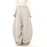 刺しゅうロゴ裾ドロストルーズワイドパンツ | SHEENA  | 詳細画像9 