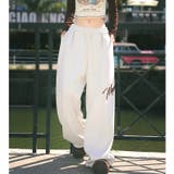 刺しゅうロゴスウェットワイドパンツ | SHEENA  | 詳細画像12 