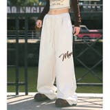 刺しゅうロゴスウェットワイドパンツ | SHEENA  | 詳細画像13 