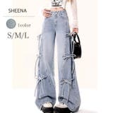 リボンデニムワイドパンツ | SHEENA | 詳細画像1