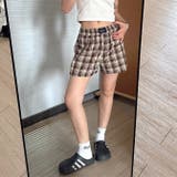 チェック柄レイヤードインナーショートパンツ | SHEENA | 詳細画像6
