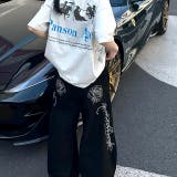 バックフラワーロゴ刺繍カーブワイドパンツ | SHEENA | 詳細画像18