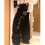 バックフラワーロゴ刺繍カーブワイドパンツ | SHEENA | 詳細画像11