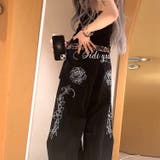 バックフラワーロゴ刺繍カーブワイドパンツ | SHEENA | 詳細画像9