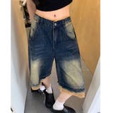 レースレイヤードデニムワイドハーフパンツ | SHEENA | 詳細画像15
