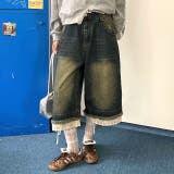 レースレイヤードデニムワイドハーフパンツ | SHEENA | 詳細画像19