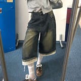 レースレイヤードデニムワイドハーフパンツ | SHEENA | 詳細画像20