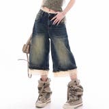 レースレイヤードデニムワイドハーフパンツ | SHEENA | 詳細画像23