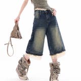 レースレイヤードデニムワイドハーフパンツ | SHEENA | 詳細画像24