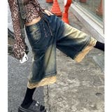 レースレイヤードデニムワイドハーフパンツ | SHEENA | 詳細画像7