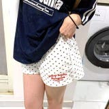 ホワイト | 刺繍ロゴドットショートパンツ | SHEENA