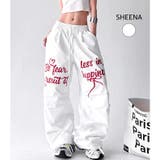 リボンロゴプリントルーズワイドパンツ | SHEENA | 詳細画像1
