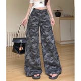 カモフラ柄バギーワイドパンツ | SHEENA | 詳細画像2