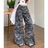 カモフラ柄バギーワイドパンツ | SHEENA | 詳細画像7