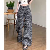 カモフラ柄バギーワイドパンツ | SHEENA | 詳細画像9