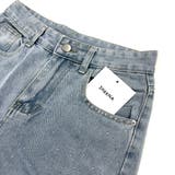 ラインストーン付きレースダメージデニムワイドパンツ | SHEENA  | 詳細画像29 