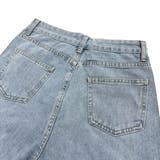 ラインストーン付きレースダメージデニムワイドパンツ | SHEENA  | 詳細画像30 