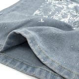 ラインストーン付きレースダメージデニムワイドパンツ | SHEENA  | 詳細画像33 