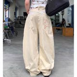 バック刺繍ロゴカーブチノワイドパンツ | SHEENA  | 詳細画像12 