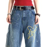 Loveハート刺繍カーブワイドデニムパンツ | SHEENA | 詳細画像10