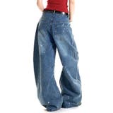 Loveハート刺繍カーブワイドデニムパンツ | SHEENA | 詳細画像9