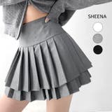 インパン付きダブルプリーツミニスカート 春 夏 | SHEENA | 詳細画像1