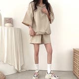 【セットアップ】スタンドハーフジップトップス×ハーフパンツSET 春 夏 | SHEENA | 詳細画像3