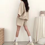 【セットアップ】スタンドハーフジップトップス×ハーフパンツSET 春 夏 | SHEENA | 詳細画像5