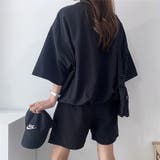 【セットアップ】スタンドハーフジップトップス×ハーフパンツSET 春 夏 | SHEENA | 詳細画像50